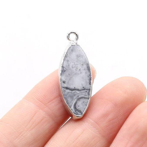Bijoux En Pierre Naturelle En Forme De Marquise, Quartz Rose, Pendentif ¿Il De Tigre, Artisanat Fait À La Main, Collier, Bracelet, Boucles D'oreilles, Accessoires 10x29mm