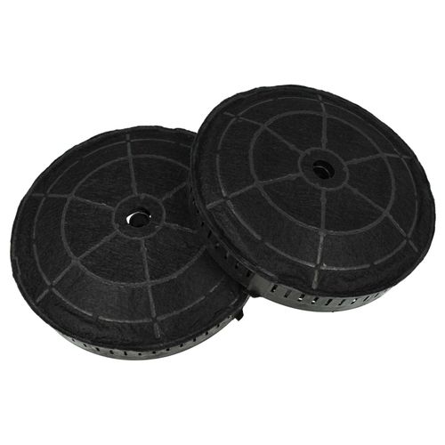 vhbw 2x Filtres à charbon actif compatible avec Elica SHY-S, SHIRE, Stripe90BK, STRIPE, WISE, VERTIGE hotte aspirante - 17,2 cm