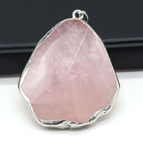 Collier En Pierre Naturelle Rose, Améthyste, Cristal, Quartz, Pendentif, Bricolage, Romantique, Mignon, Chaîne De Pull, Fabrication De Bijoux, Cadeau, Vente En Gros