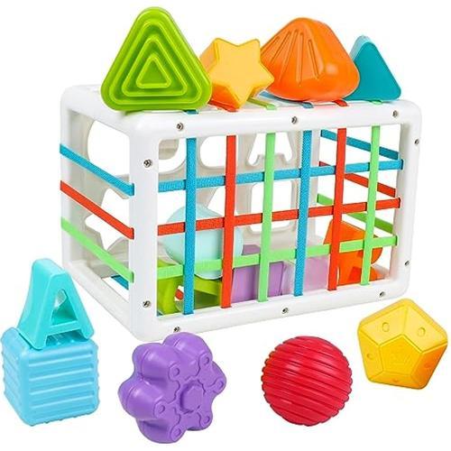 Bébé Jouet 6 Mois, Jeux Montessori Bébé Eveil - Cube Empilables d'activité  Bébé¿Jeux de tri de Formes 14 Pièces Jeux Educatif pour Fille Garçon 1 2 3  Ans