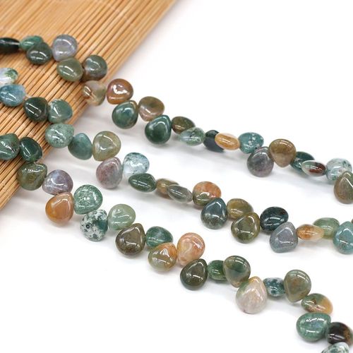 Perles En Pierre D'agates Naturelles, Quartz Rose En Forme De Goutte D'eau, Artisanat Lisse Fait À La Main, Fabrication De Bijoux De Bracelet Diy