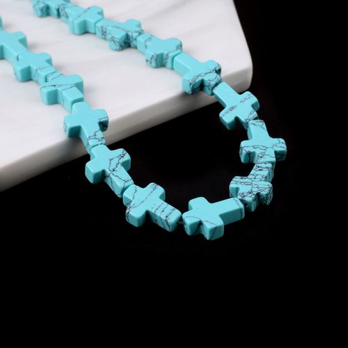 15 Perles En Pierre Naturelle En Forme De Croix, Unakites, Quartz Rose, Adt Perlé Pour Le Bricolage De Bijoux De Direction, Accessoires De Collier