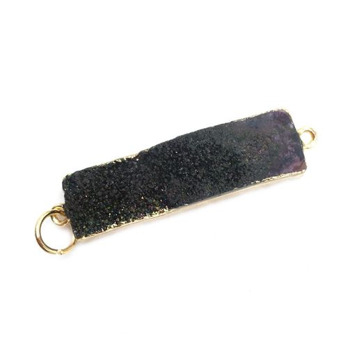Pierre Naturelle Rectangulaire De Personnalité, Connecteur En Agate, Artisanat Fait À La Main, Collier, Bracelet, Bijoux, Accessoires De Fabrication De Cadeaux
