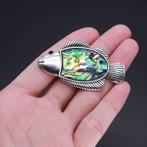 Pendentif Broche En Coquillage D'ormeau Naturel, Breloques D'animaux Mignons En Coquillage Naturel Pour Femmes, Fabrication De Bijoux Diy, Accessoires De Collier