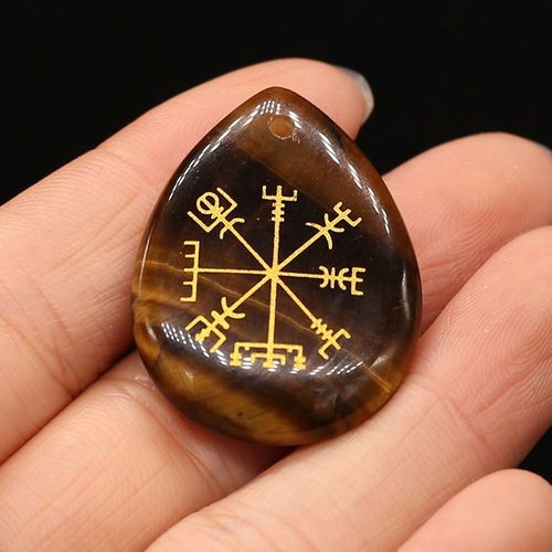 Pendentif De Guérison Reiki En Forme D'oeil De Tigre, En Pierre Naturelle, En Forme De Goutte D'eau, Pour Bricolage, Accessoires De Fabrication De Bijoux, Taille 32x25mm