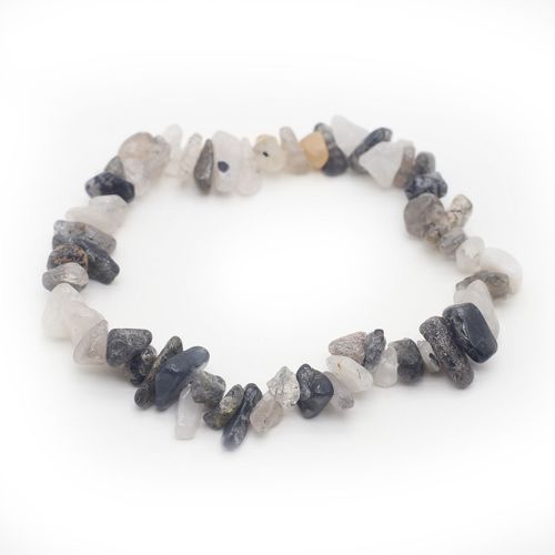 Bracelet En Pierre De Cristal Naturel, Coquille De Gravier Irrégulier, Breloque Extensible Faite À La Main, Bijoux Avec Corde Élastique, Cadeau Pour Femmes, 19cm