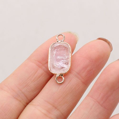 Connecteur De Pendentif Rectangulaire En Pierre Naturelle, Artisanat Fait À La Main, Collier, Bracelet, Bijoux, Accessoires, Fabrication De Cadeaux Pour Femmes