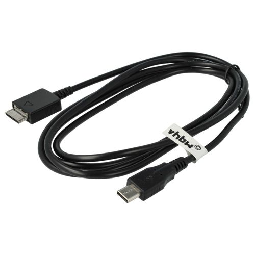 vhbw Câble de données USB-C compatible avec Sony Walkman NWZ-A816BLK, NWZ-A816PNK, NWZ-A818, NWZ-A816SLV, NWZ-A816WHI lecteur MP3 - noir, 150 cm