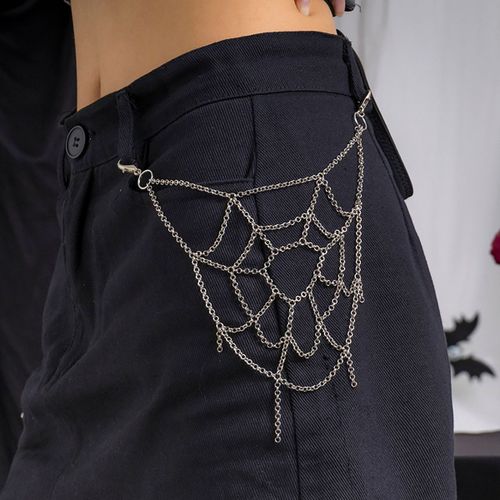 Ingesight.Z ? Chaîne De Taille En Toile D'araignée Pour Femmes Et Hommes, Punk Rock En Métal, Hip-Hop, Bijoux De Corps, Cadeau, Accessoires D'halloween