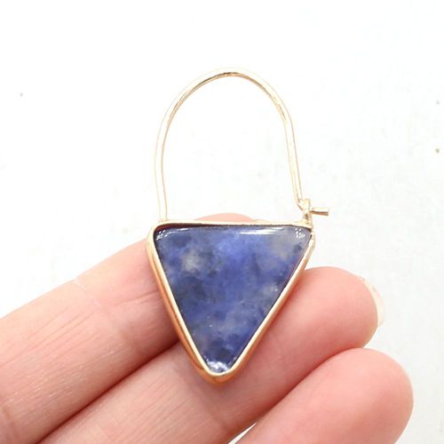 Collier En Pierre Naturelle, Triangle, En Pin Blanc, Quartz Rose, Pendentif, Artisanat, Diy, Accessoires De Boucles D'oreilles, 25x45mm