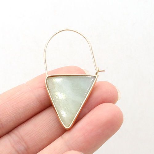 Collier En Pierre Naturelle, Triangle, En Pin Blanc, Quartz Rose, Pendentif, Artisanat, Diy, Accessoires De Boucles D'oreilles, 25x45mm