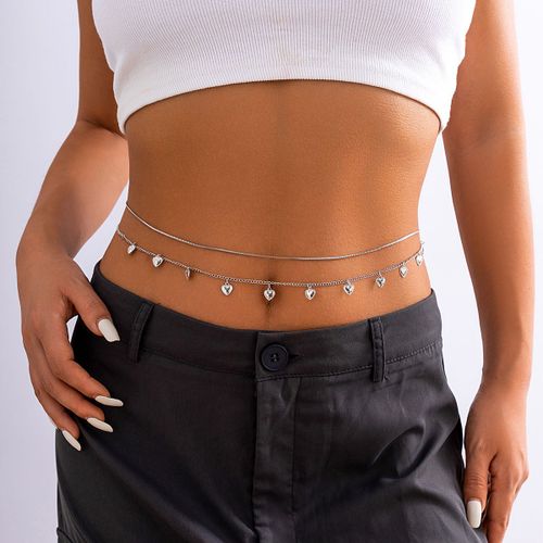 Ingesight.Z-Boîte À Pendentif En Cristal Pour Femmes, Bijoux De Corps Sexy, Bijoux De Plage D'été, Boîte À Bijoux, Document Argenté, Jobelly Waist, Cadeaux, 2 Pièces Par Ensemble