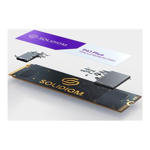 Solidigm P41 Plus Series - SSD - 512 Go - interne - M.2 2280 - PCIe 4.0 x4 (NVMe)