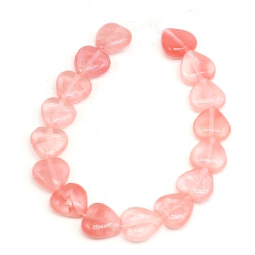 Collier En Pierre Naturelle Pastèque, Pierre Rouge, C¿Ur Perlé, Artisanat Fait À La Main, Mignon, Bracelet, Accessoires Bijoux, Fabrication De Cadeaux, 14mm