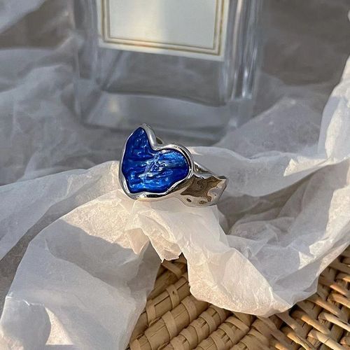 Bague En Émail Coeur, Néon, Rose, Orange, Turquoise, Bleu, Pendentif Goutte D'huile, Bijoux De Fête Romantiques Doux, Vente En Gros