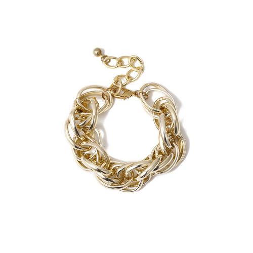 Ingesight.Z Punk Hip Hop Couleur Or Miami Gourmette Cubaine Épaisse Tordue Bracelets Bracelets Charme Épais Métal Lourd Bracelets Bijoux