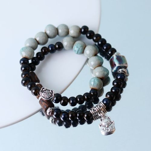 Bracelets De Perles En Céramique Pour Femmes, Accessoires Chakra Bohème, Pour Prière Artistique, Livraison Directe