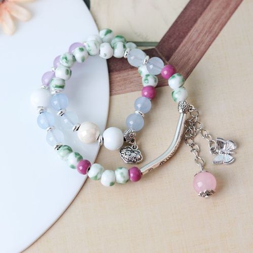 Bracelets De Perles En Céramique Pour Femmes, Accessoires Chakra Bohème, Pour Prière Artistique, Livraison Directe