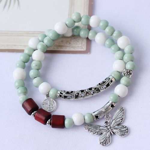 Bracelets De Perles En Céramique Pour Femmes, Accessoires Chakra Bohème, Pour Prière Artistique, Livraison Directe