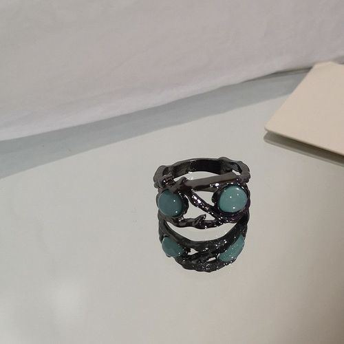 Bagues En Pierre Opale Transparente Pour Femmes, Couleur Argent, Nouveau, Tendance, Élégant, Créatif, Géométrique Irrégulier, Bijoux De Fête