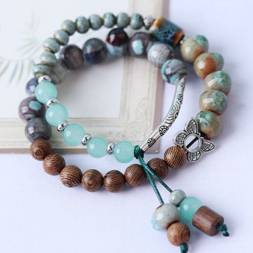 Bracelets De Perles En Céramique Pour Femmes, Accessoires Chakra Bohème, Pour Prière Artistique, Livraison Directe