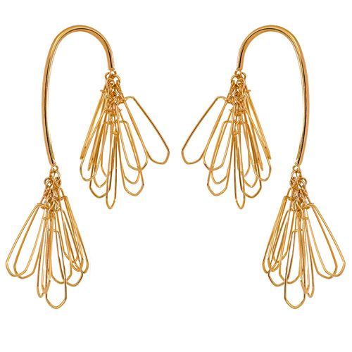 Yhpup-Boucles D'oreilles Pendantes Géométriques En Cuivre Pour Femme, Hyperbole Or, Plaqué Argent, Bijoux De Ix, Design Unique, Grand