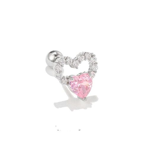 Boucles D'oreilles En Acier Inoxydable Pour Femme Et Fille, Bijoux En Forme De C¿Ur, D'ours, Rose, Violet, Cool, Piercing Cartilage, Nouvelle Collection