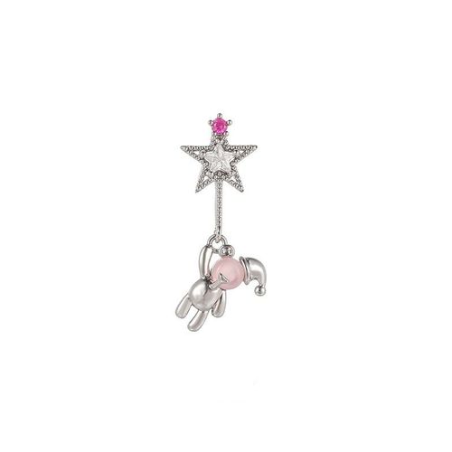 Boucles D'oreilles En Acier Inoxydable Pour Femme Et Fille, Bijoux En Forme De C¿Ur, D'ours, Rose, Violet, Cool, Piercing Cartilage, Nouvelle Collection