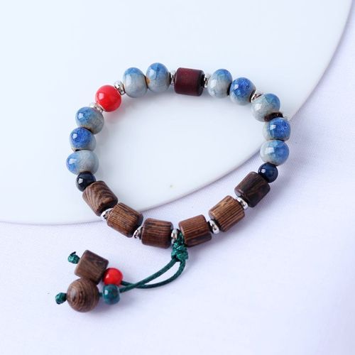 Bracelet En Céramique Vintage, Accessoires De Mode Personnalisés, Style Chinois National, Décroissant À La Main