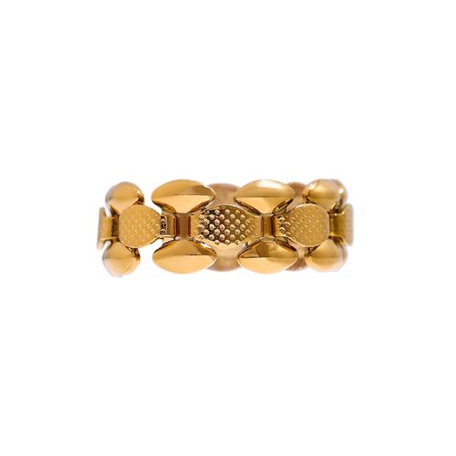 Yhpup-Bague De Déclaration En Acier Inoxydable, Bijoux De Charme, Métal, Bergame, Doré, Mode, Accessoires, Cadeau