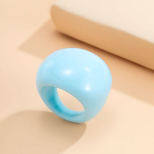 Ingesight.Z-Bagues Épaisses Géométriques Acryliques Transparentes Coréennes Pour Femmes, Comparateur De Couleurs, Matiques D'li-En Résine Arc-En-Ciel, Bijoux À Breloques