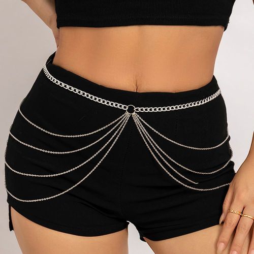 Ingesight.Z ? Chaîne De Hanche À Pampilles Multicouches Pour Femmes, Chaîne De Taille Haute En Métal Couleur Or, Ceinture Pour Robe De Soirée, Accessoire