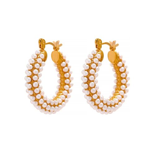 Yhpup-Boucles D'oreilles Créoles Huggie En Acier Inoxydable, Bijoux De Luxe Exquis, Charme Romantique Et Élégant, Perles À La Mode, Bijoux Chimchic, 216.239.
