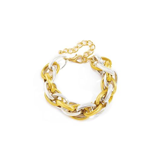 Ingesight.Z Punk Hip Hop Couleur Or Miami Gourmette Cubaine Épaisse Tordue Bracelets Bracelets Charme Épais Métal Lourd Bracelets Bijoux