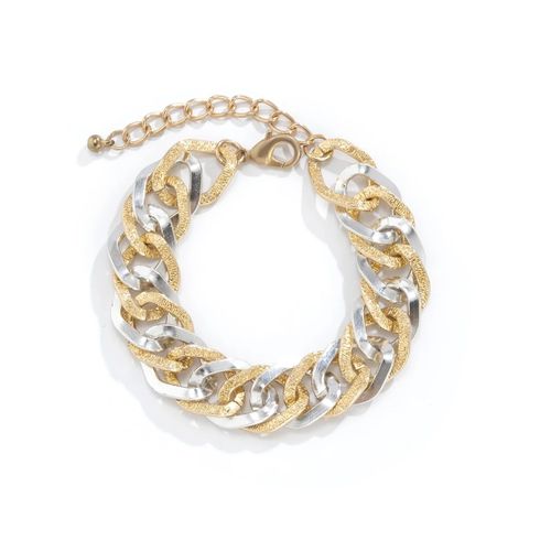 Ingesight.Z Punk Hip Hop Couleur Or Miami Gourmette Cubaine Épaisse Tordue Bracelets Bracelets Charme Épais Métal Lourd Bracelets Bijoux