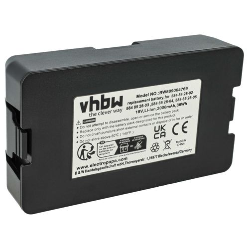 vhbw Batterie compatible avec McCulloch ROB 800, S400, 500, 600 robot tondeuse (2Ah, 18V, Li-ion)