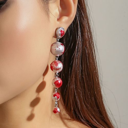 Ingesight.Z-Boucles D'oreilles Pendantes À Long Pompon Pour Femmes, Bijoux De Mariage, Patients, Mode Coréenne, Perle Rouge 216.239., 20223