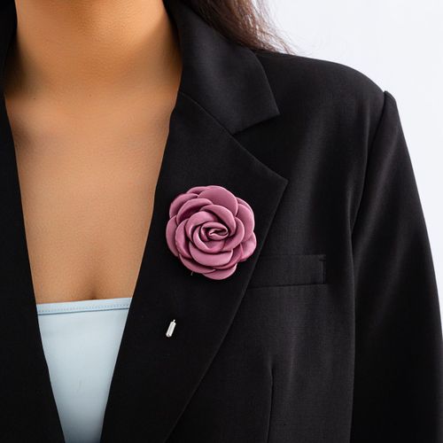 Ingesight.Z-Broche Fleur Rose En Satin Pour Femme Et Homme, Accessoires De Ixde Mariage, Broches Trempées, Injbuttonhole Groomtime, Bal