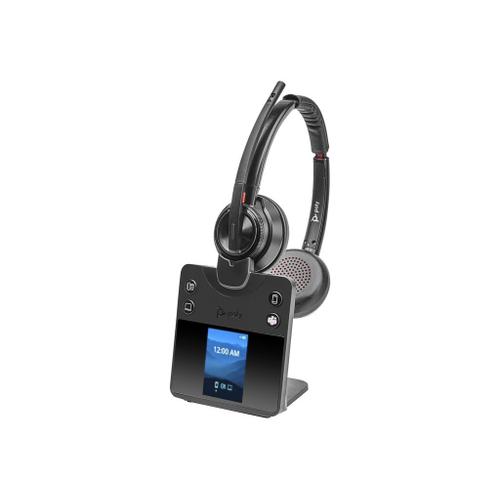 Poly Savi 8420 Office - Système de casque - sur-oreille - DECT / Bluetooth - sans fil - Suppresseur de bruit actif - Certifié pour Microsoft Teams