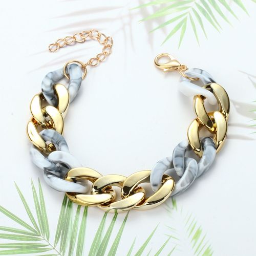 Ingesight.Z Bracelet En Résine Pour Femmes, Breloque De Couleur Verte Acrylique, Bijoux D'amitié À Bascule Type Lasso, Accessoire De Poignet, Disponible En 9 Couleurs