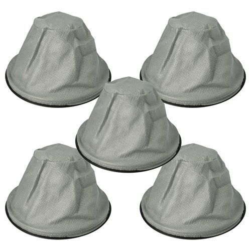vhbw 5x Filtres à sac compatible avec Einhell TC-AV 1620 DW, TC-AV 1618 D aspirateur de cheminée, aspirateur à cendres - Filtre de rechange, lavable