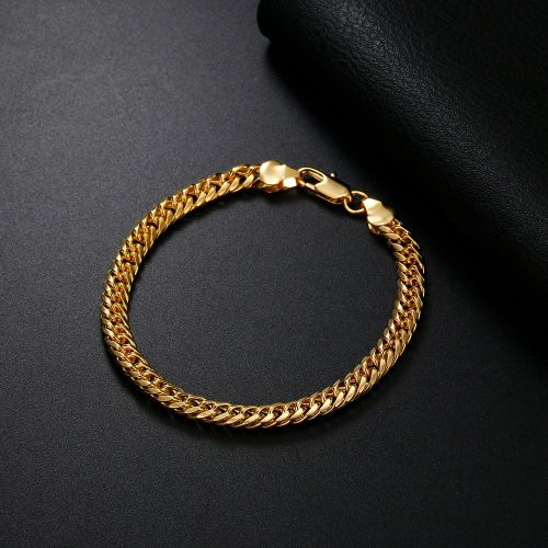 Bracelets En Argent Plaqué Or 18k Pour Femmes Et Hommes, 6mm, Chaîne Géométrique, Cadeaux De Mariage, De Noël, À La Mode, Bijoux Fins, 925