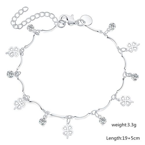 Bracelet En Chaîne Plaqué Argent Pour Femme, Accessoire De Cheville, À La Mode, Mignon, Cadeau D'anniversaire, Vente En Gros, Lh032