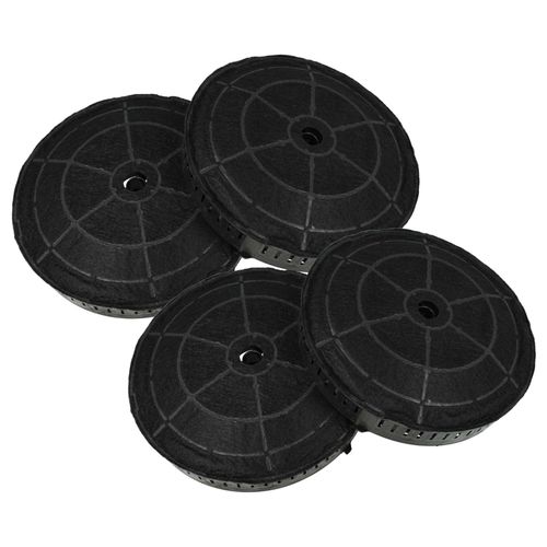 vhbw 4x Filtres à charbon actif compatible avec Elica SHY-S, SHIRE, Stripe90BK, STRIPE, WISE, VERTIGE hotte aspirante - 17,2 cm