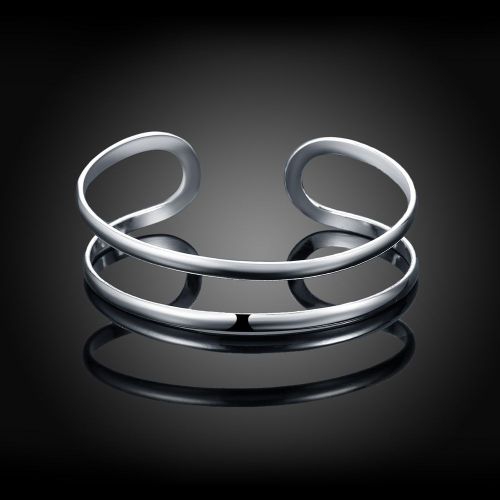 Bracelet Jonc En Argent Regardé 925 Pour Femme, Manchette, Attrape-Rêves, Pompon, Plume, Perle Ronde, Breloque, Bijoux De Mariage, Taille Réglable