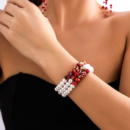 Lacteo-Bracelet Perlé Acrylique Multicouche Pour Femme, Perle Blanche 216.239., Bijoux Punk, Cadeaux De Fête Pour Filles
