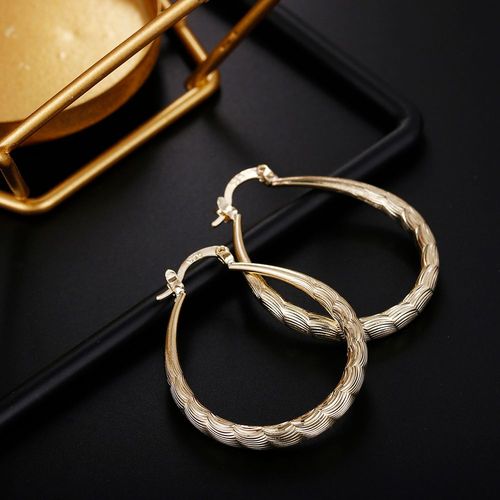 Boucles D'oreilles Créoles Couleur Or Argenté Pour Femme, Bijoux De Mariage, Style Goutte, Charmant, Mode, Épicéa, Jshe080