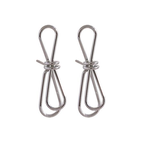 Yhpup-Boucles D'oreilles Créatives En Métal Noué Pour Femme, Unique, Acier Inoxydable, Document Localité, Personnalité, Coréen, Chic, Charme, Bijoux