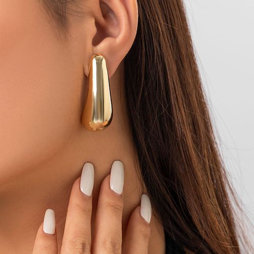 Lacteo-Boucles D'oreilles Pendantes À Maillons Multicouches Pour Femmes, Breloque Fleur En Métal, Grande Perle, Bijoux En Forme De Goutte D'eau, Bijoux De Fête, Document Doré, 216.239.