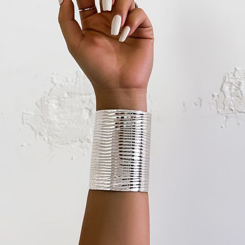 Lacteo-Bracelet Manchette En Métal Exagéré Pour Femme, Grand Bracelet Ouvert Document Doré, Cadeaux De Mariage Vintage Carimplantés